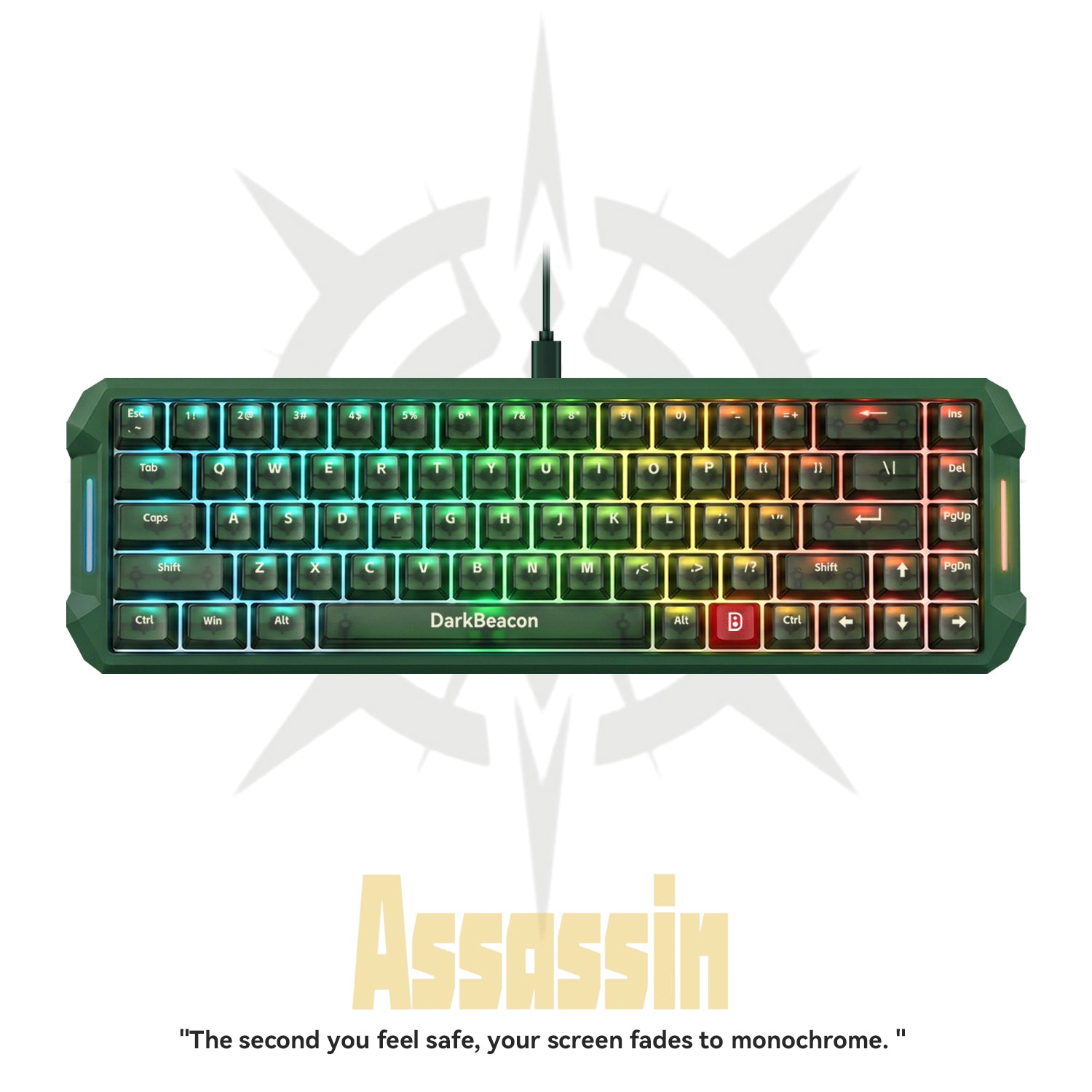 DarkBeacon Flux 68 Green 68-Key AI-Customizable Magnetic Gaming