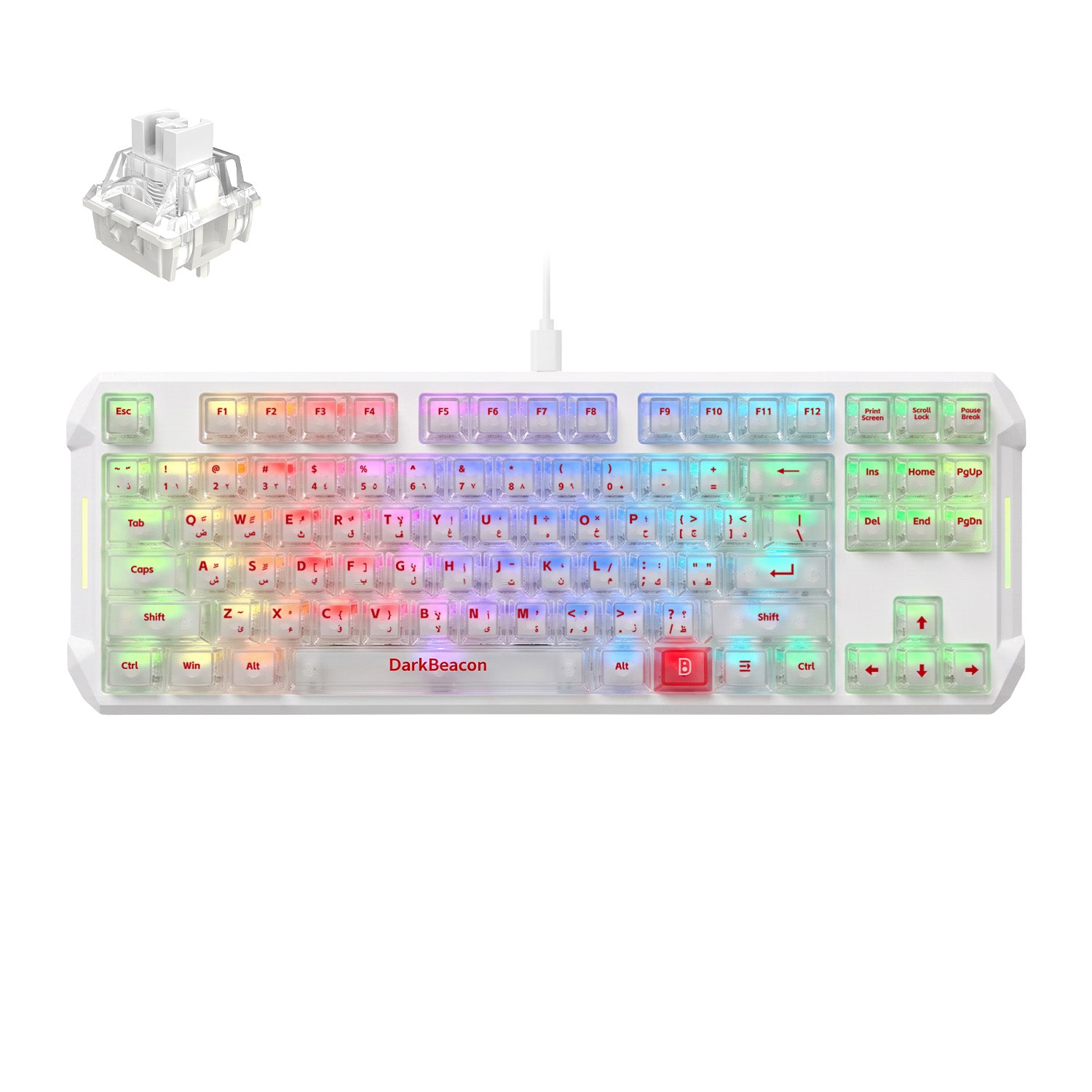 DarkBeacon Flux 87 Black TKL Hall Effect AI-Customizable Gaming