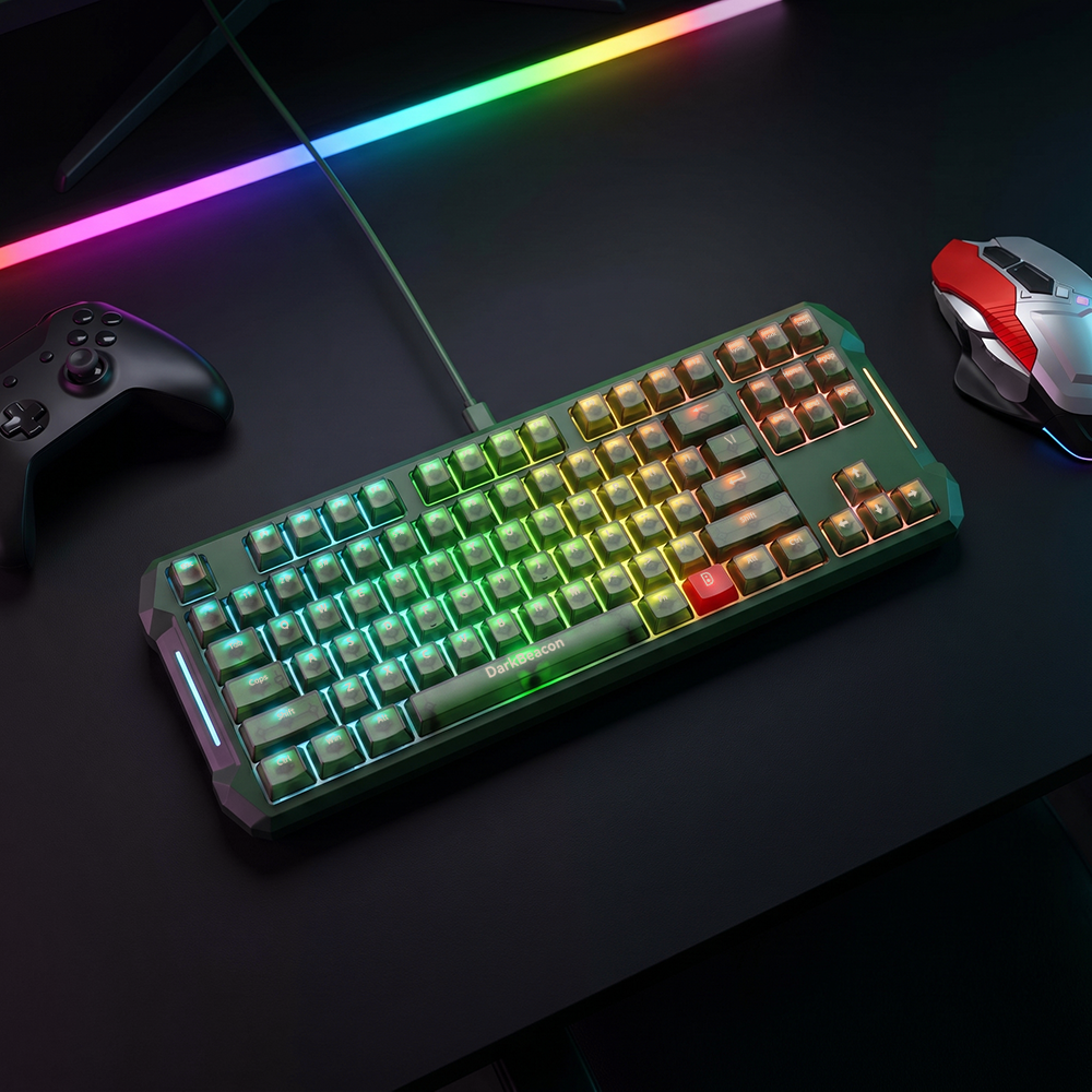 Flux 87 Wired Hall Effect Magnetic Switch Gaming Keyboard (Green)