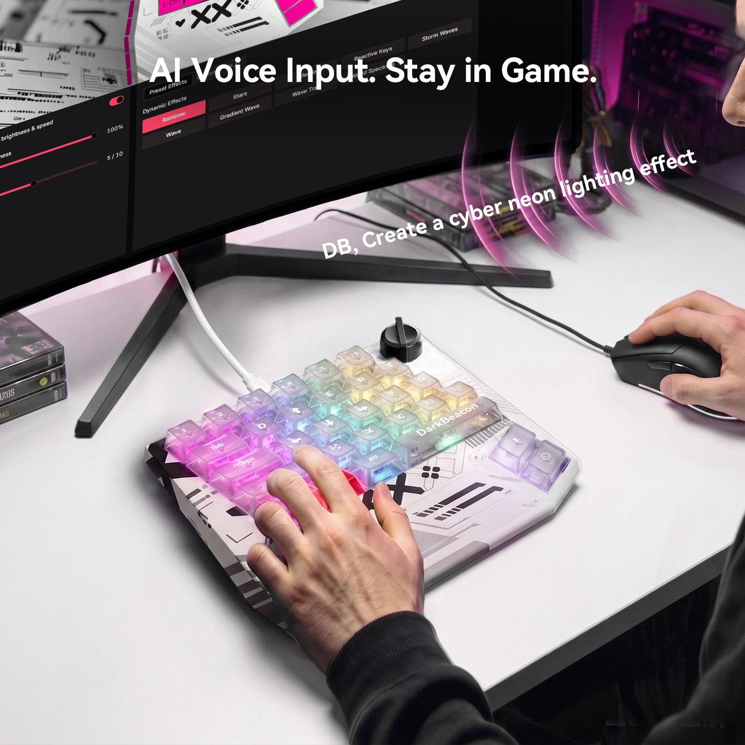 Devil Breaker Print Codex One-Handed TMR Magnetic Keyboard