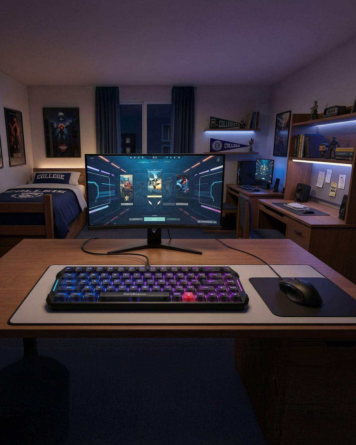 DarkBeacon Blade 68 Silent Mechanical Keyboard, 65% Compact RGB Backlit ...