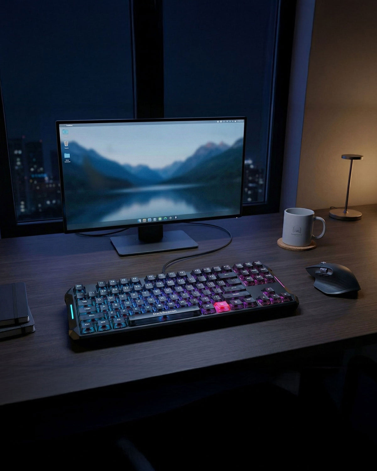 DarkBeacon Blade 87 TKL Silent Mechanical Keyboard, Wired 87 Keys Quiet ...