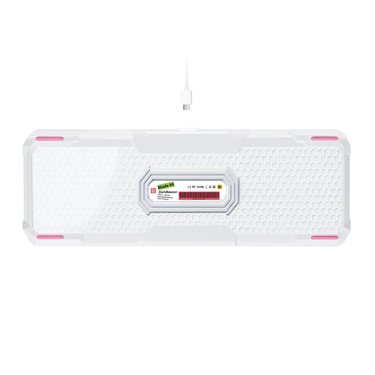 Blade 68 Wired Silent Mechanical Keyboard (White)