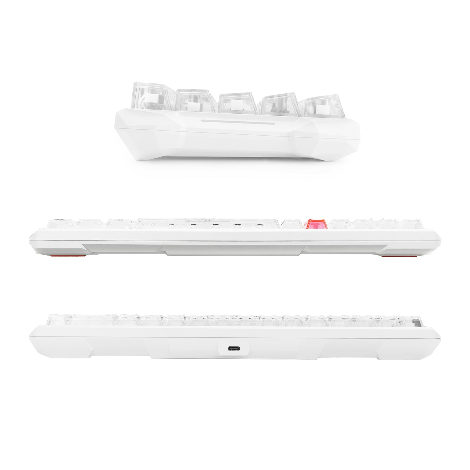 DarkBeacon Flux 68 White 65% Hall Effect AI Gaming Keyboard