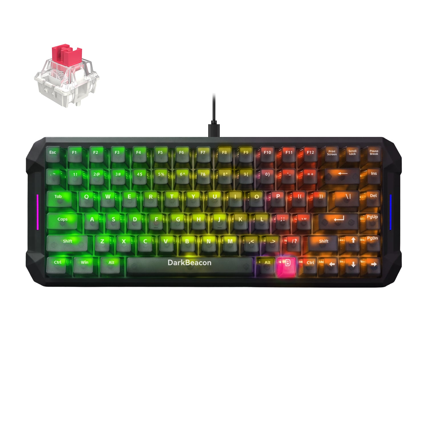 DarkBeacon Flux 84 Black 75% Hall Effect AI-Customizable Gaming