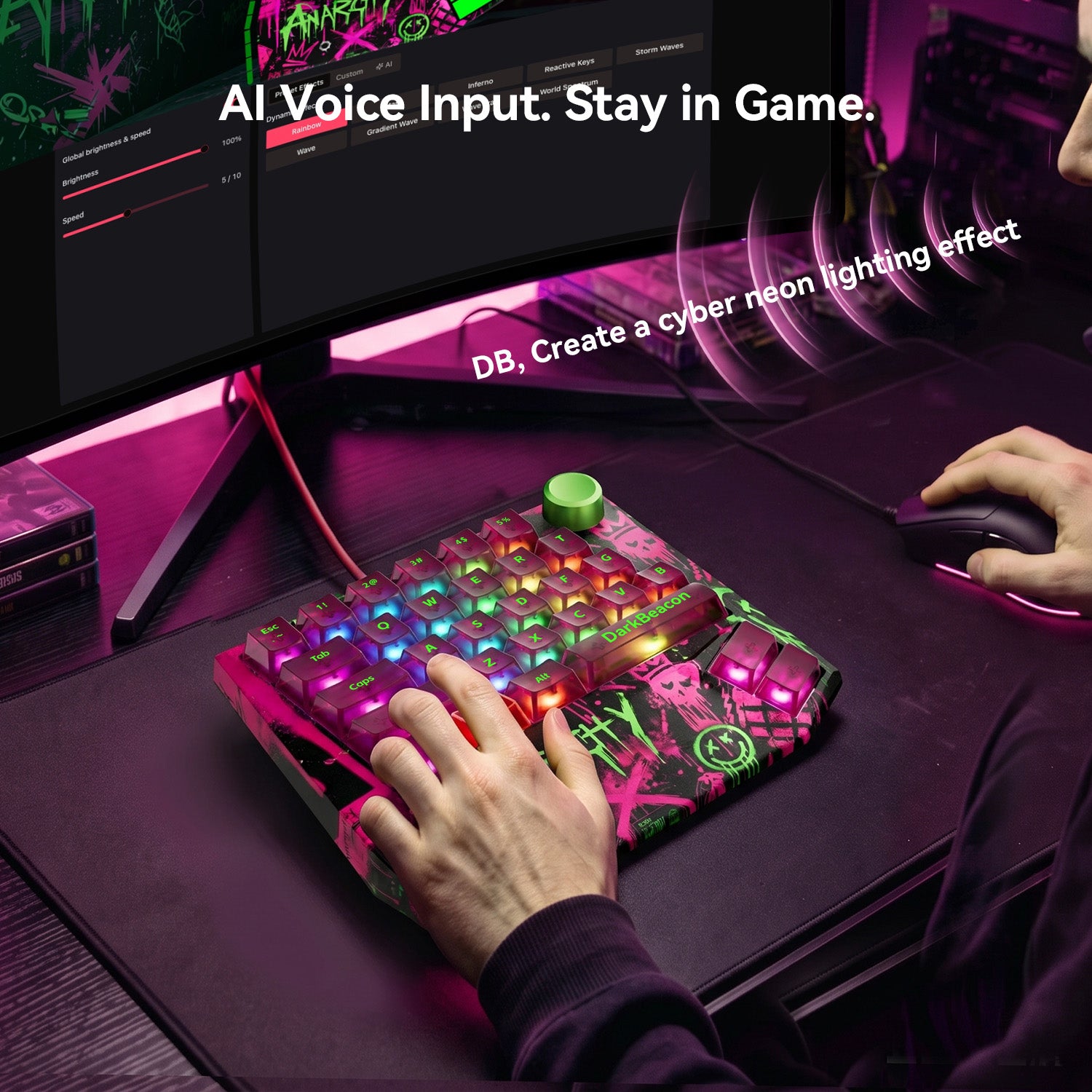 Devil Breaker Anarchy One-Handed TMR Magnetic Keyboard