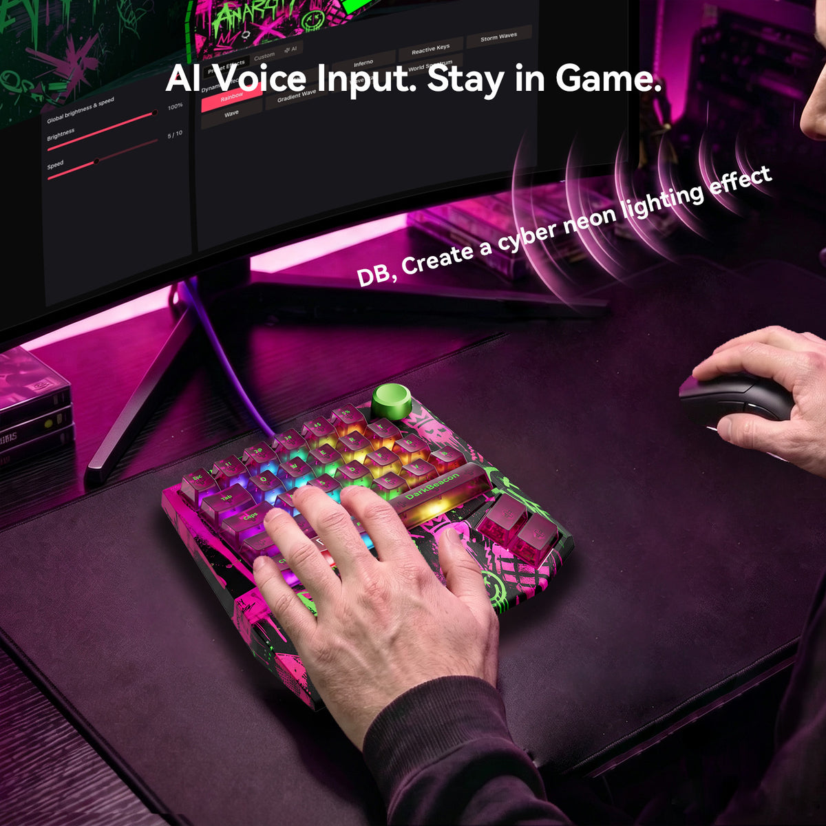 Devil Breaker Anarchy One-Handed TMR Magnetic Keyboard