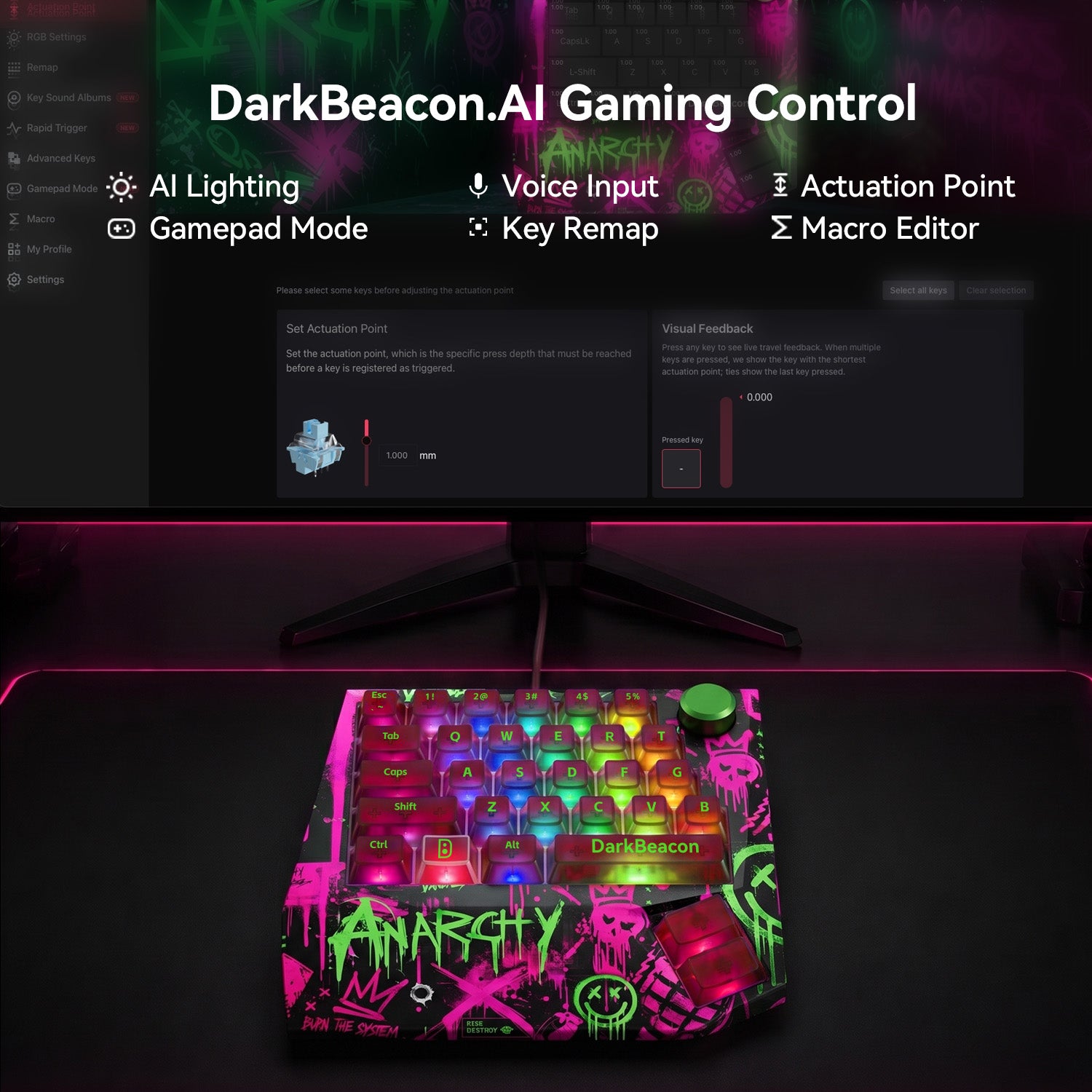 Devil Breaker Anarchy One-Handed TMR Magnetic Keyboard