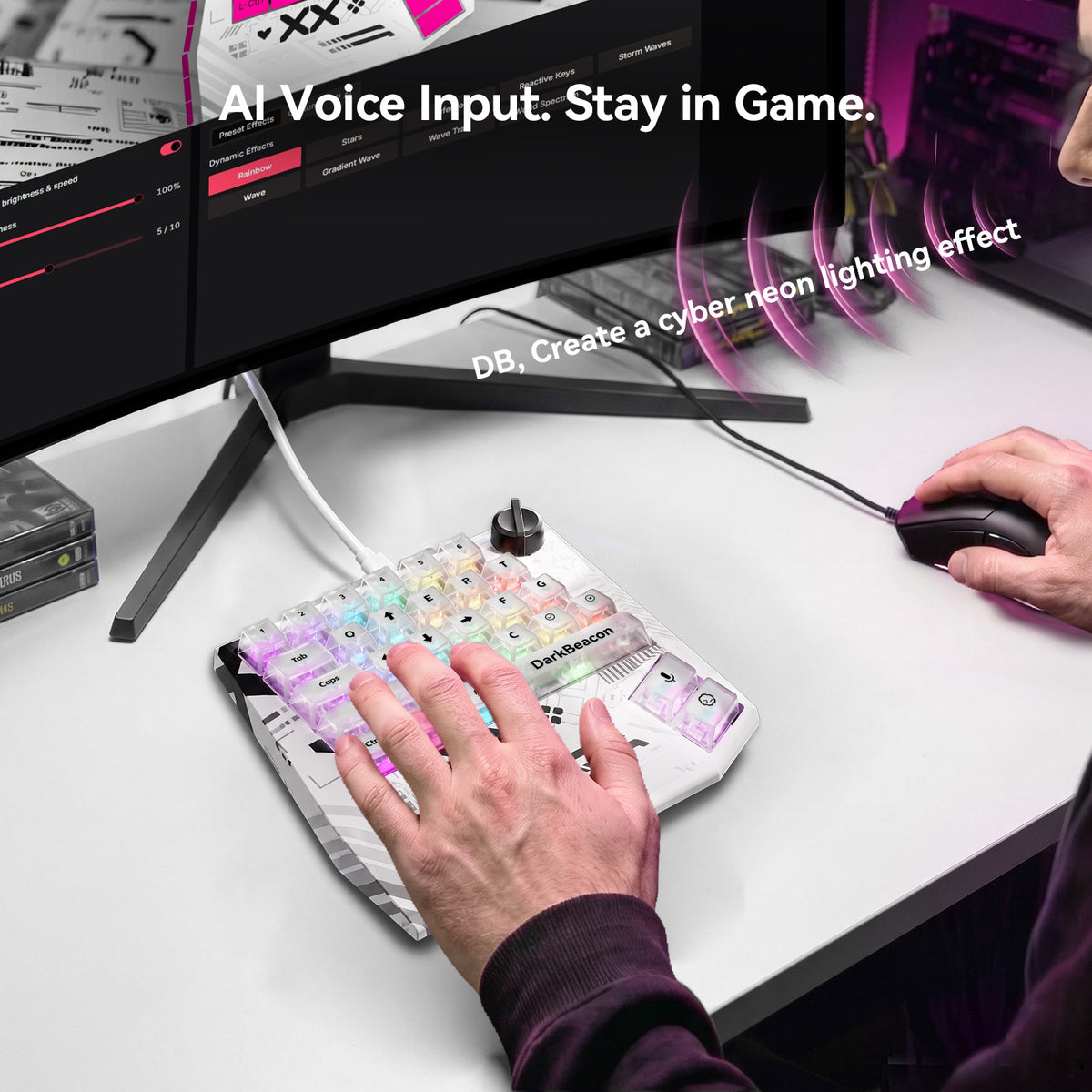 Devil Breaker Print Codex One-Handed TMR Magnetic Keyboard