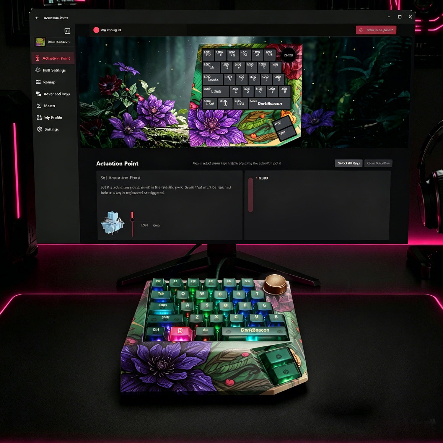 Devil Breaker Wild Lotus II One-Handed TMR Magnetic Keyboard