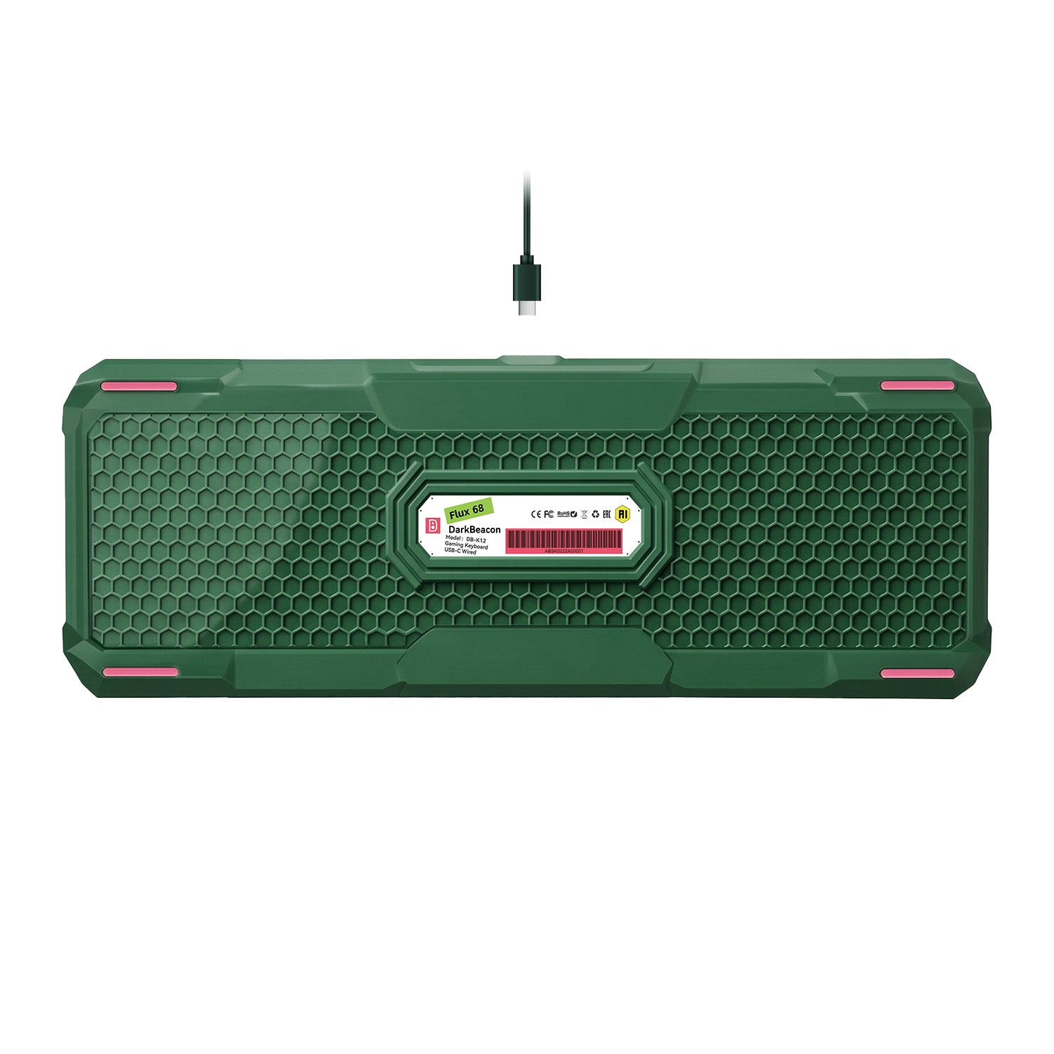 Flux 68 Wired Hall Effect Magnetic Switch Gaming Keyboard (Green)