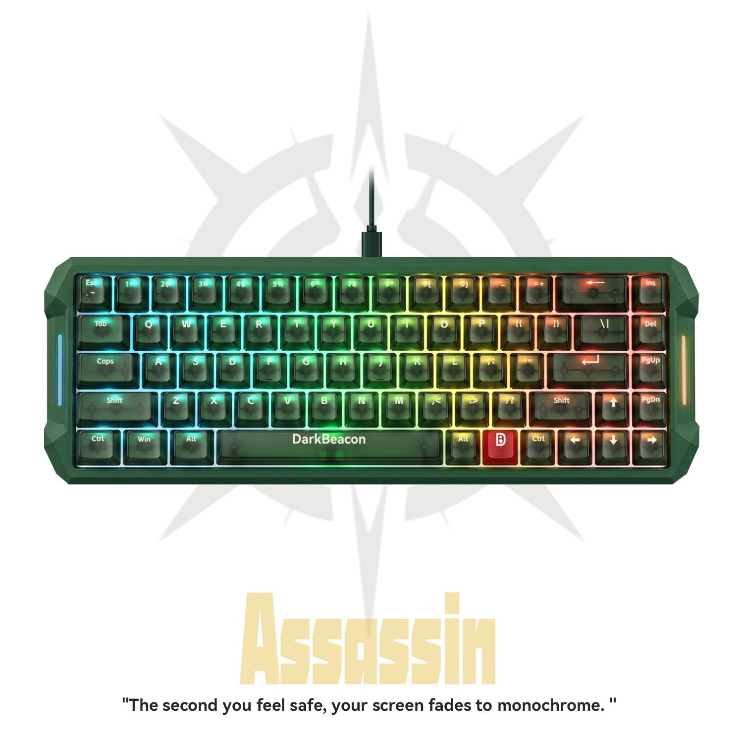 Flux 68 Wired Hall Effect Magnetic Switch Gaming Keyboard (Green)