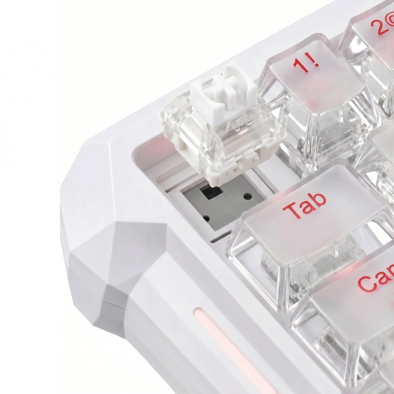 Flux 68 Wired Hall Effect Magnetic Switch Gaming Keyboard (White)