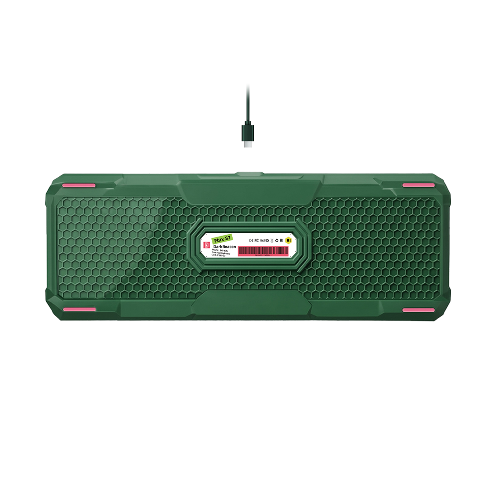Flux 87 Wired Hall Effect Magnetic Switch Gaming Keyboard (Green)