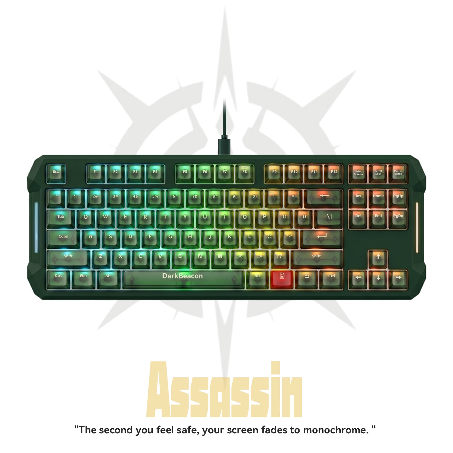 Flux 87 Wired Hall Effect Magnetic Switch Gaming Keyboard (Green)