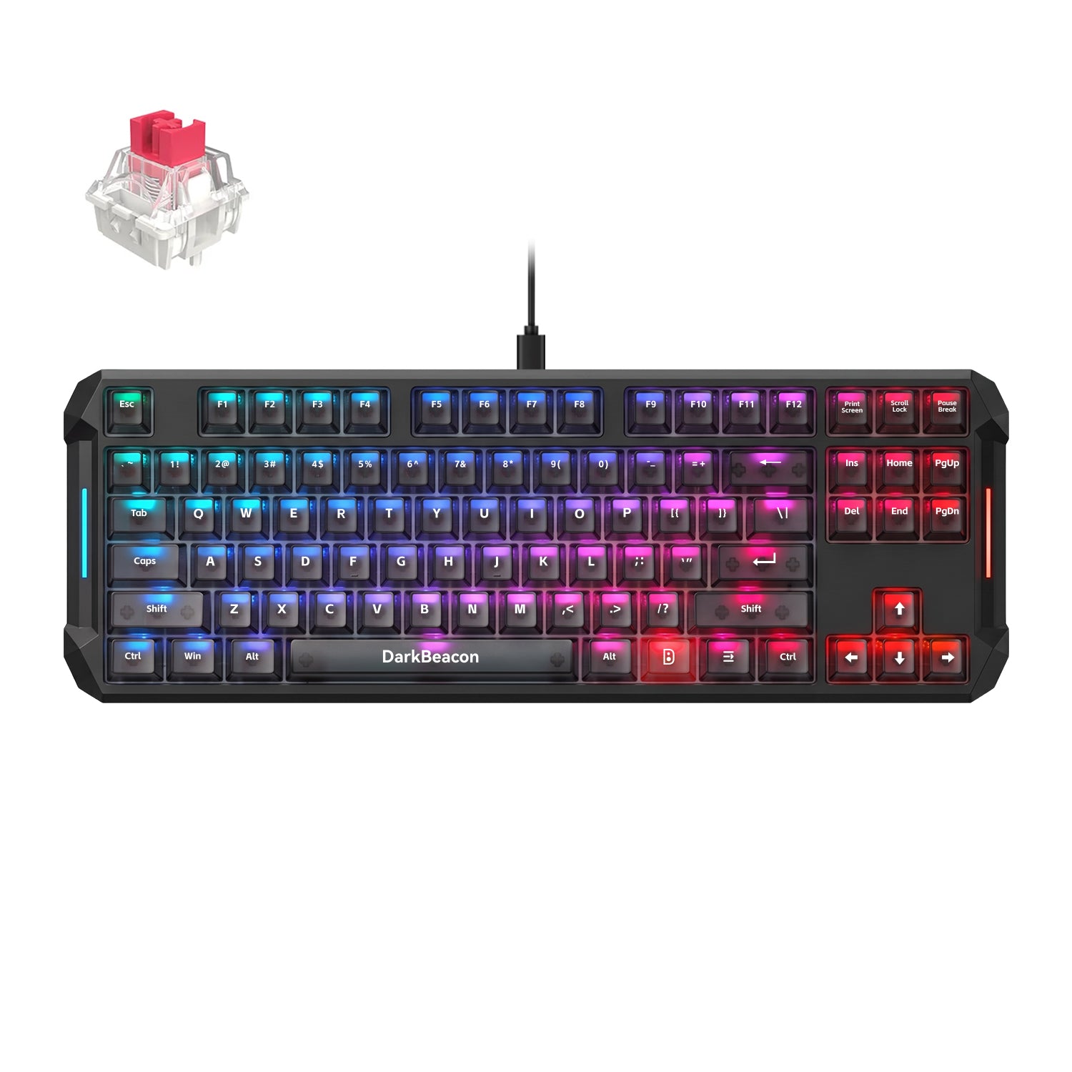 キーボード flux keyboard black DarkBeacon Flux 87 TKL Hall Effect AI-Customizable Gaming Keyboard