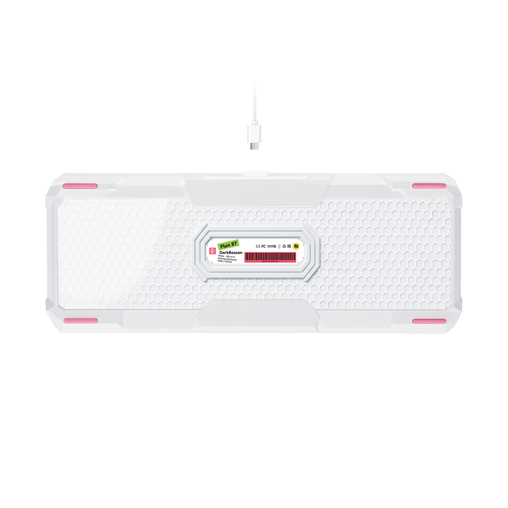 Flux 87 Wired Hall Effect Magnetic Switch Gaming Keyboard (White)