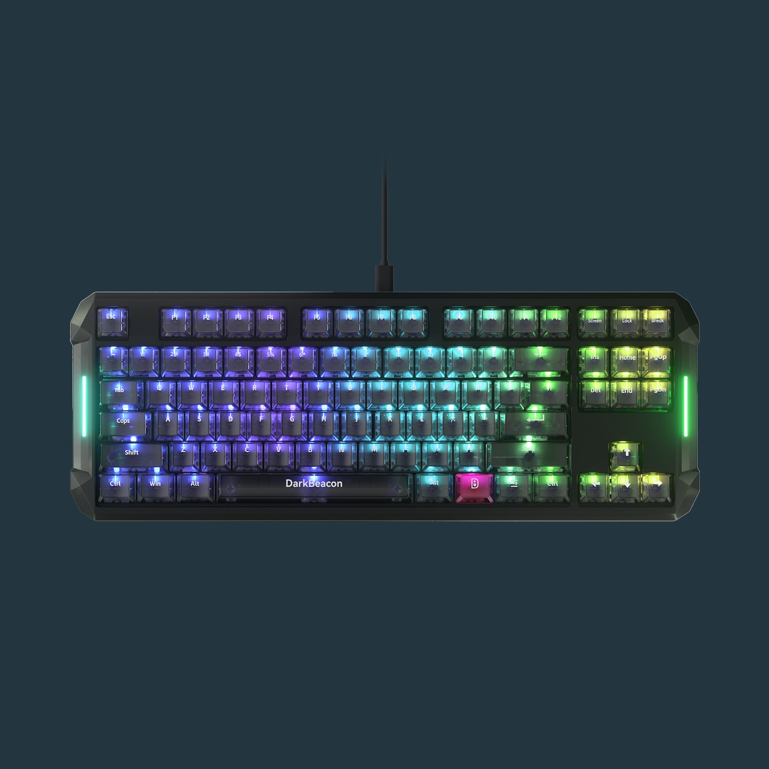 Игровая клавиатура Flux 87 на магнитных переключателях Холла с проводным подключением